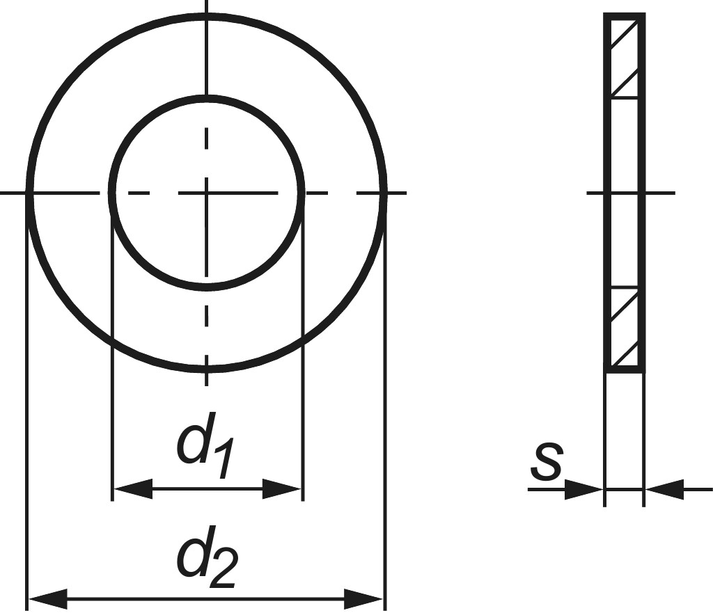 Pipe union seals   3/4" rubber 27 x 38 x 3 with one inset